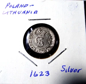 1623 Poland Lithuania SOLIDUS Solid Schilling Sigismund III Silver Coin - Picture 1 of 3