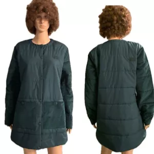 Nueva con etiquetas Chaqueta Midi sin cuello The North Face para mujer Harway Verde L - Imagen 1 de 10