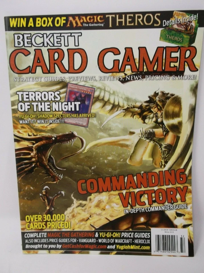 Beckett Card Gamer Winter 2013 Complete Magic the Gathering & Yu-Gi-Oh Prices Foto 1 de 1