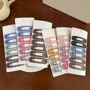 6pcs/Set Morandi Color Hair Clip Matte Hairpins Barrettes Hair Accessories Cute∂ - Picture 1 of 34