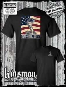 Carroll Shelby Cobra US Flag Logo 2-Sided T-Shirt - Bild 1 von 12