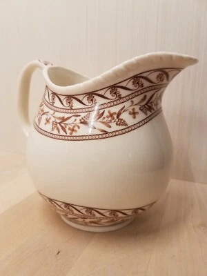 Jarra vintage I Godinger & Co Off White con banda floral marrón Foto 1 de 4