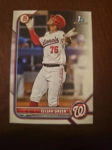 ELIJAH GREEN ROOKIE CARD 2022 Bowman 1st RC Baseball WASHINGTON NATIONALS - Picture 1 of 2