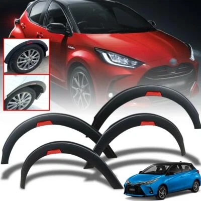 Arco de rueda Fender Flares negro rojo 3" para Toyota Yaris Hatchback 2014-2021 Foto 1 de 4