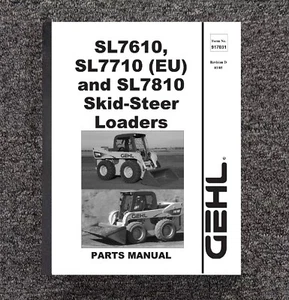 7610 7710 7810 2005 Skid-Steer Loaders Parts Manual Gehl SL7610 SL7710 SL7810 - Picture 1 of 22