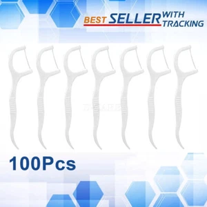 100 CT Micro Dental Floss Tooth Picks Plastic Oral Teeth Flossers Fresh Care - Picture 1 of 10