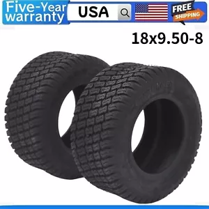 ๐ฑ2pack 18x9.50-8 Lawn Mower Tires Durable Lawn Tires Golf Cart Tires Outdoor - Picture 1 of 7