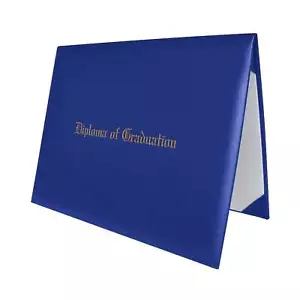 Royal Blue Impinted Diploma Cover for 8.5" x 11" diploma - Picture 1 of 4
