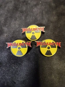 3 X Megadeth Lapel Pin 1980's American Thrash Metal Band  - Picture 1 of 3