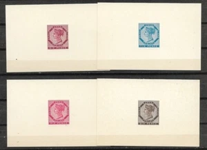PRINCE EDWARD ISLAND 4 DIE PROOFS on CARD TYPE A7 1861  SEE PICTURE - Picture 1 of 1