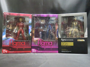 FIGMA COBRA THE SPACE PIRATE Cobra Lady Crystal Bowie 3 action figures set
