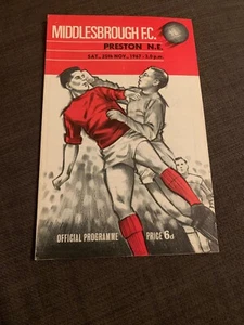 1967 Middlesbrough V Preston North End Football Programme - Picture 1 of 3