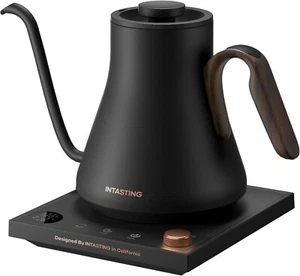 Elegant 0.9L Black Electric Kettle with Temperature Control & Stopwatch - Picture 1 of 9