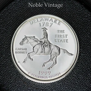 1999 S Silver Proof Delaware State Quarter - From a Proof Set - 90% Silver - Picture 1 of 2