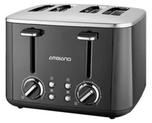 Luxus Design 4-Schlitz Retro Toaster unterschiedlich einstellbar in schwarz - Bild 1 von 2