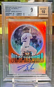 2014 Leaf Valiant ORANGE REF AUTO #OWJS1 Jorge Soler AUTO RC #'d 22/50 - Bild 1 von 2