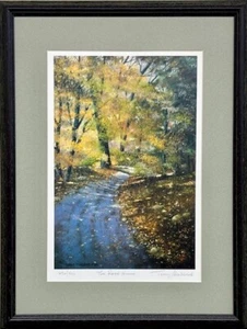 Terry Mihlrad "The Road Home" ENMARCADO FIRMADO Y # ARTE Otoño Paisaje Naturaleza NUEVO - Imagen 1 de 4