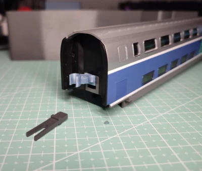 LK 3D TRAINS Attelage adaptateur Voiture Jouef / LIMA vers bogie Mehano x 2 (impression 3d)