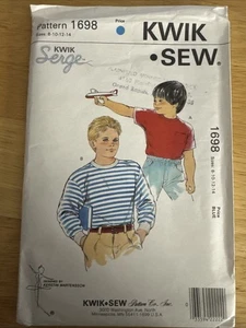 VTG Kwik Sew 1698 Size Boys 8 10 12 Shirt Long Short   Uncut Factory Folds ‘87 - Picture 1 of 5