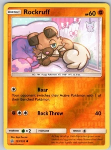 Rockruff Common SM - Cosmic Eclipse Reverse Holo 123/236 LP - Picture 1 of 1