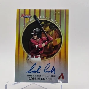 2019 BOWMAN'S BEST CORBIN CARROLL GOLD /50 FRANCHISE FAVORITES AUTO - Picture 1 of 2