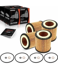 4pcs Engine Oil Filter for BMW 128i 08-13 228i xDrive 15-16 328xi 07-08 X3 10K - Picture 1 of 4