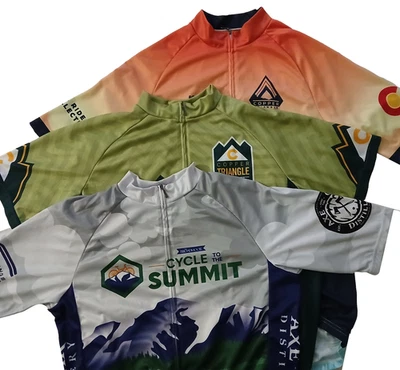 Lot of 3 Primal Cycling Jersey Men's Large Short Sleeve Copper Triangle Rocky Mt - Image 1 of 4