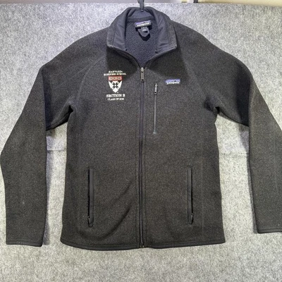 Patagonia Better Sweater Jacket Mens Small Gray Full Zip Fleece Harvard Logo - Image 1 of 4