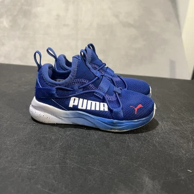 Puma Rift Zapatos Niño Pequeño Talla 7C Azul Rojo Malla Sin Cordones Tenis KinderFit Foto 1 de 4