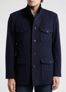 NEW, Fleurette Ernst Wool Field Jacket in Midnight Size L #W06 - Picture 1 of 9