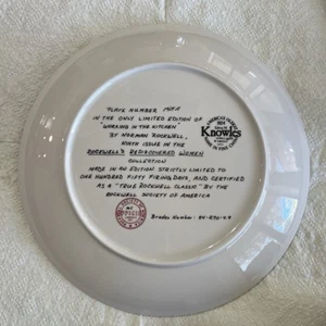 Norman Rockwell Knowles Sammlerteller "funktioniert in der Küche" 145A - Bild 1 von 2