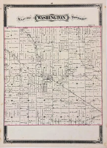 1884 WASHINGTON OHIO Plat Map - GEORGETOWN - DEFIANCE County (17x12) - Picture 1 of 2