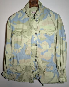 Free People Lead The Way Camo Utility Jacket Womens SZ M Slouchy Oversized Green - Picture 1 of 8