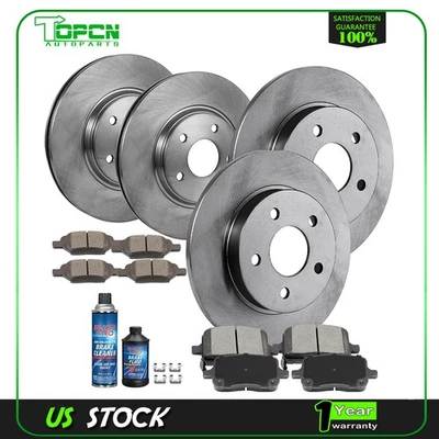 For 06-07 Chevrolet Cobalt 2.4L Front & Rear Ceramic Brake Pads And Disc Rotors Foto 1 de 4