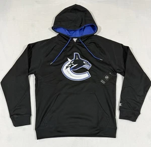 Vancouver Canucks schwarzer Hoodie Pullover Champion Sweatshirt Herren Medium neu mit Etikett - Bild 1 von 9
