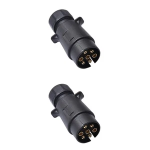 Conector eléctrico de barra de remolque de plástico de 7 pines de 12 V 2 piezas - Imagen 1 de 12