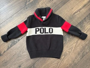 Ralph Lauren Infantil 18 Meses Chal PCollar Tejido Suéter Preppy POLO Logo - Imagen 1 de 10