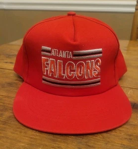 Vintage 90s Atlanta Falcons Snapback Hat Cap Drew Pearson NFL Football Slim Snap - Picture 1 of 8