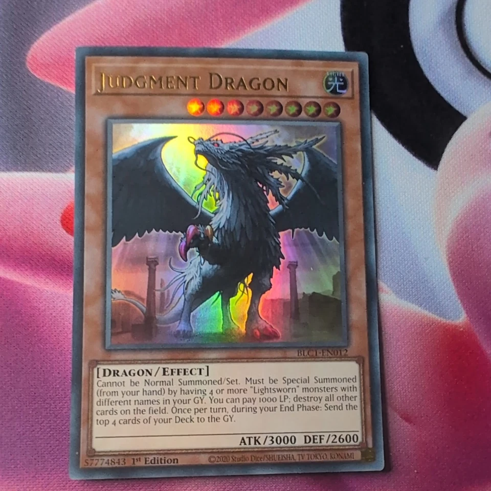 YUGIOH Ultra Rare Judgment Dragon BLC1-EN012 1st Edition - Gold - Image 1 of 1