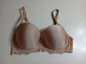 Victoria's Secret Bra 34DD Lined Demi Beige Underwire - Picture 1 of 4
