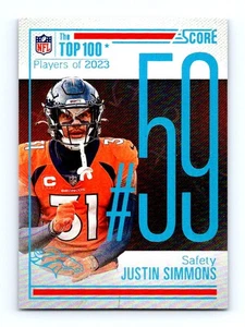 #59 2024 Score Top 100 Justin Simmons Broncos - Picture 1 of 2