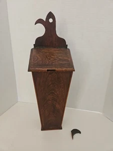 Antique Candle Box Primitive 19th c. Wood Wall Hanging or Standing Needs Repair - Picture 1 of 12