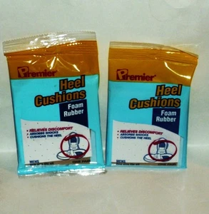 2 Premier Heel Cushions Foam Rubber Absorbs Shock Cushions Mens & Woman Fits All - Picture 1 of 1