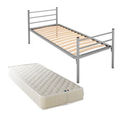 Letto Singolo rete a doghe in Ferro per ragazzi e Adulti  - Materasso - - Immagine 1 di 2