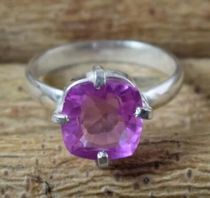 7.40 Ct Natural Mogok Pink Ruby 10 x 9 mm Cushion Cut Gemstone Certified Ring - Bild 1 von 7
