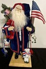 Lynn Haney Patriotic Santa "Yankee Doodle Santa" 18" #1662 ~ 2002 W/Orig tag/box