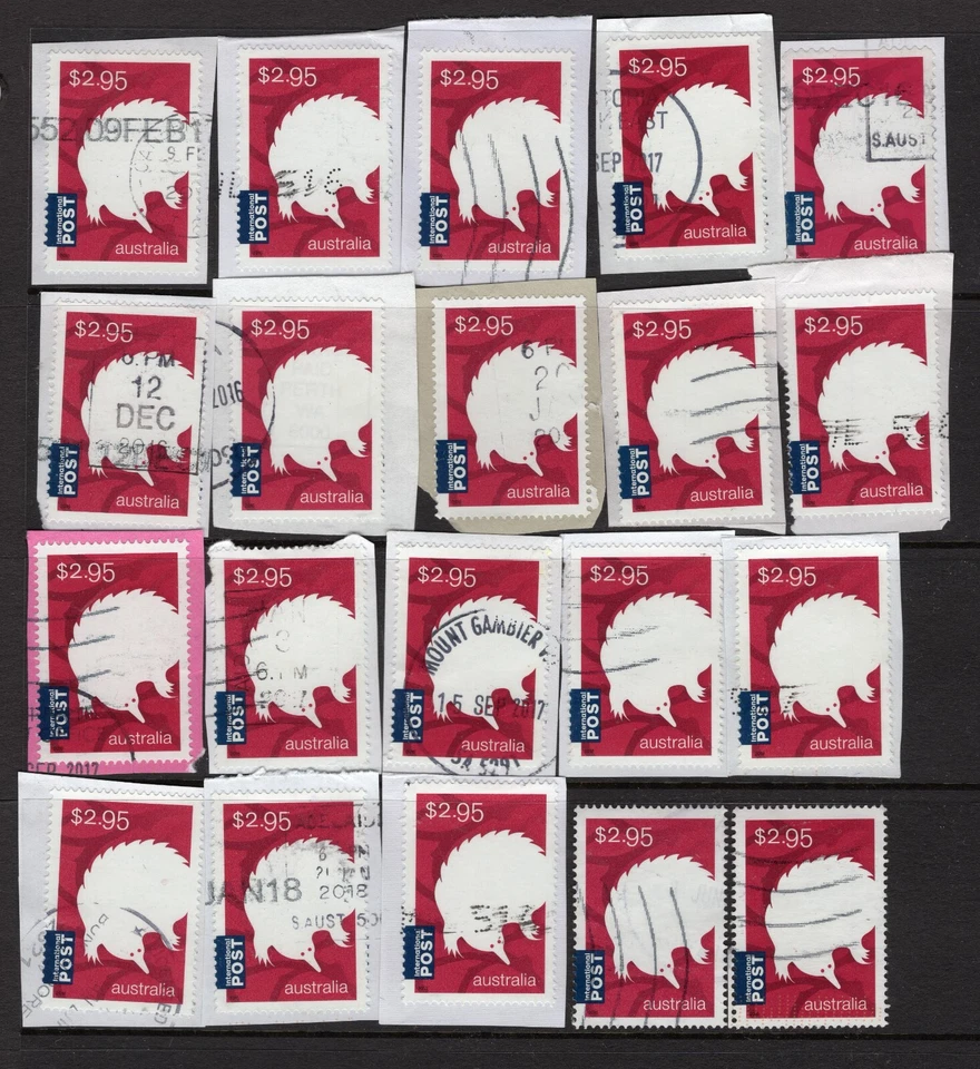 2016 International Post Australia $2.95 Echidna Marsupial Used Lot x 20 - Image 1 of 1