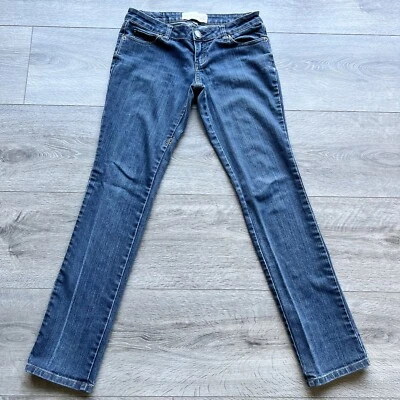 Fox джинсовой ткани джинсы женщин Juniors размер 1 Jet синий средний джинсовой ткани заниженной - Изображение 1 из 4