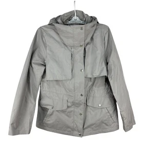 Cole Haan Womens Hooded Rain Jacket Size XL Polyester/Nylon Gray - Picture 1 of 7
