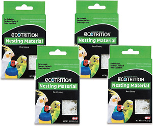 Pet Products Natural Cotton Fiber Bird Nesting Material - 4 Total .25Oz Each